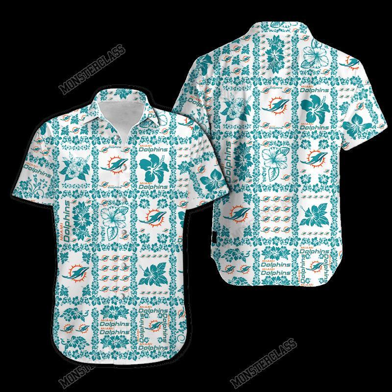 Miami Dolphins Hibiscus Hawaiian Shirt Short 3d For Fans