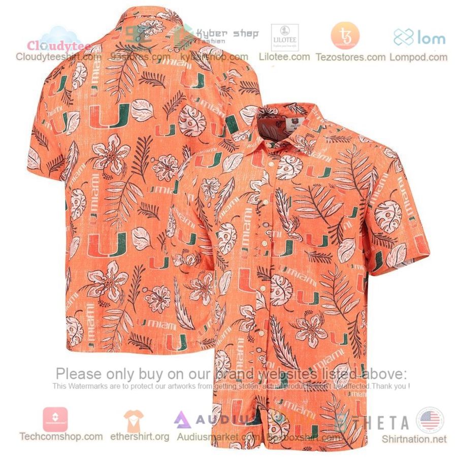 Miami Hurricanes Orange Floral Hawaiian Shirt – LIMITED EDITION