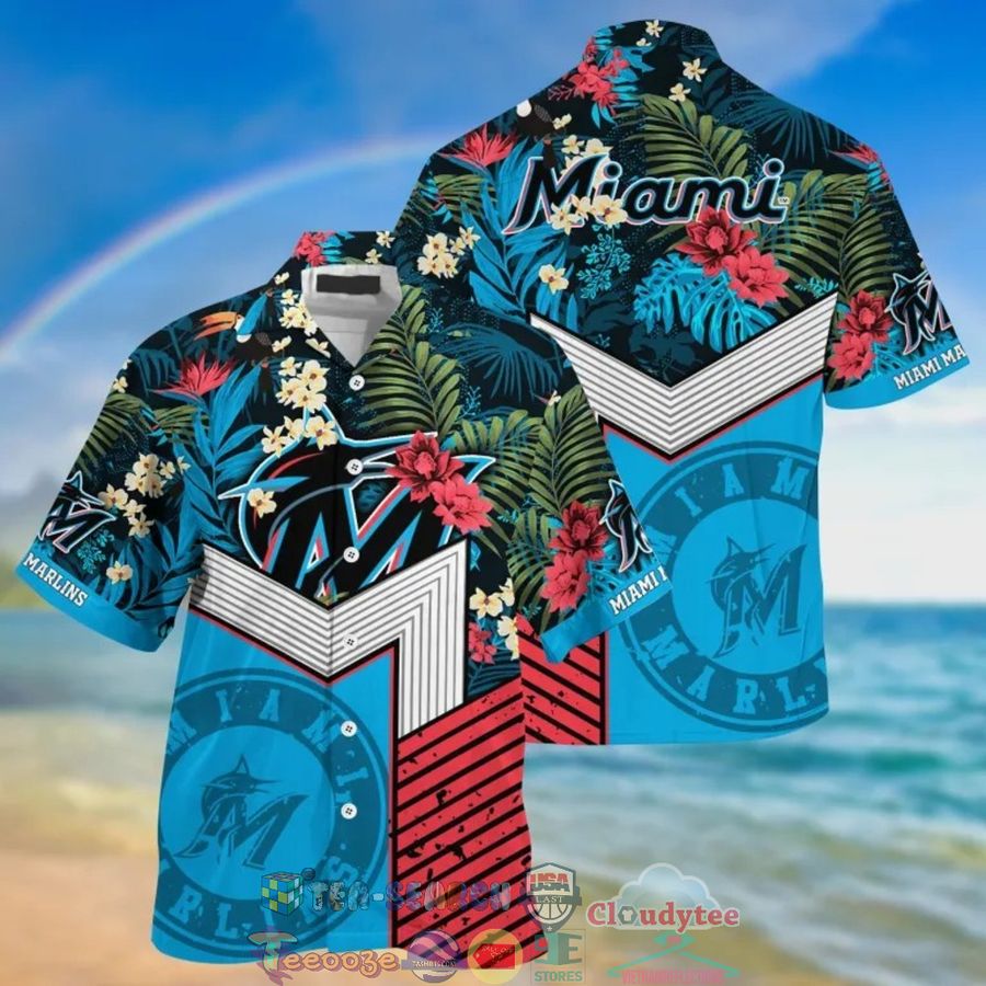 Miami Marlins MLB Flower Hawaiian Shirt Special Gift For Men Women
