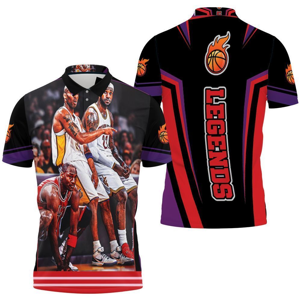 Michael Jordan Kobe Bryant Lebron James Nba Legend 3d Polo Shirt Jersey All Over Print Shirt 3d T-shirt