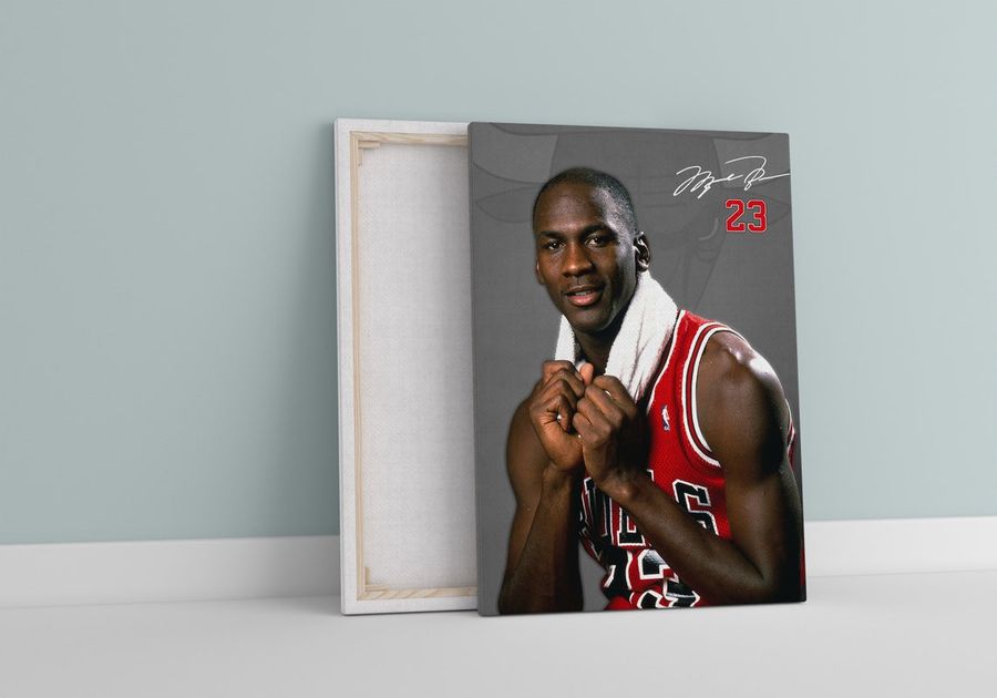 Michael Jordan Poster, Canvas or Digital file, MJ, Chicago Bulls, NBA, Gift for Him, Man cave decor
