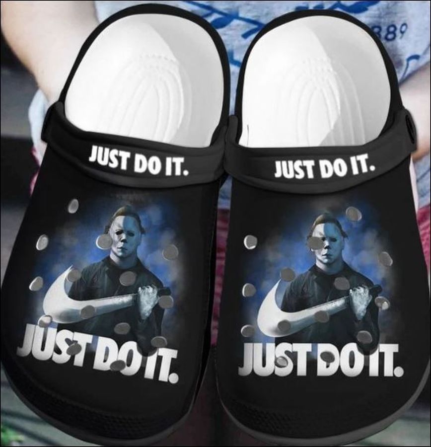Michael Myers Just Do It In Dark Theme Crocs Crocband Clog Comfortable Water Shoes