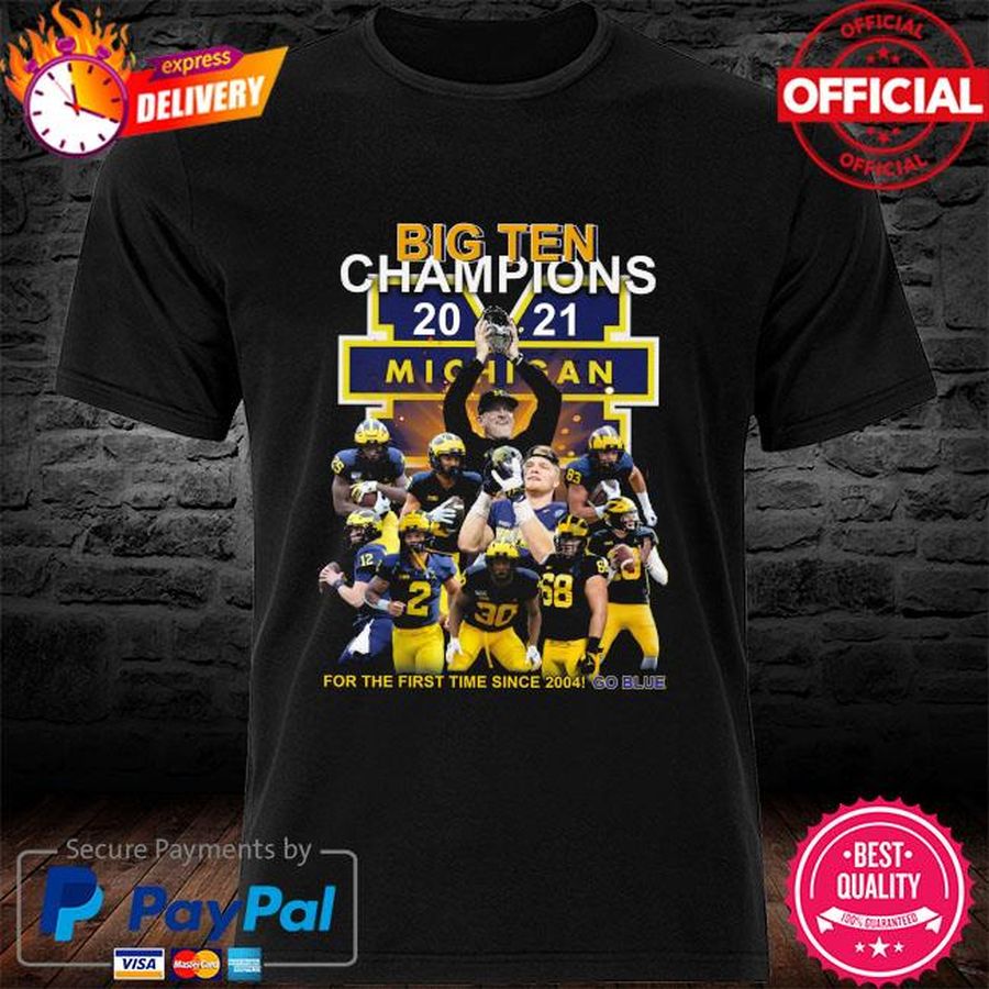 Michigan Big Ten Champions 2021 for the first time since 2004 go blue t-shirt