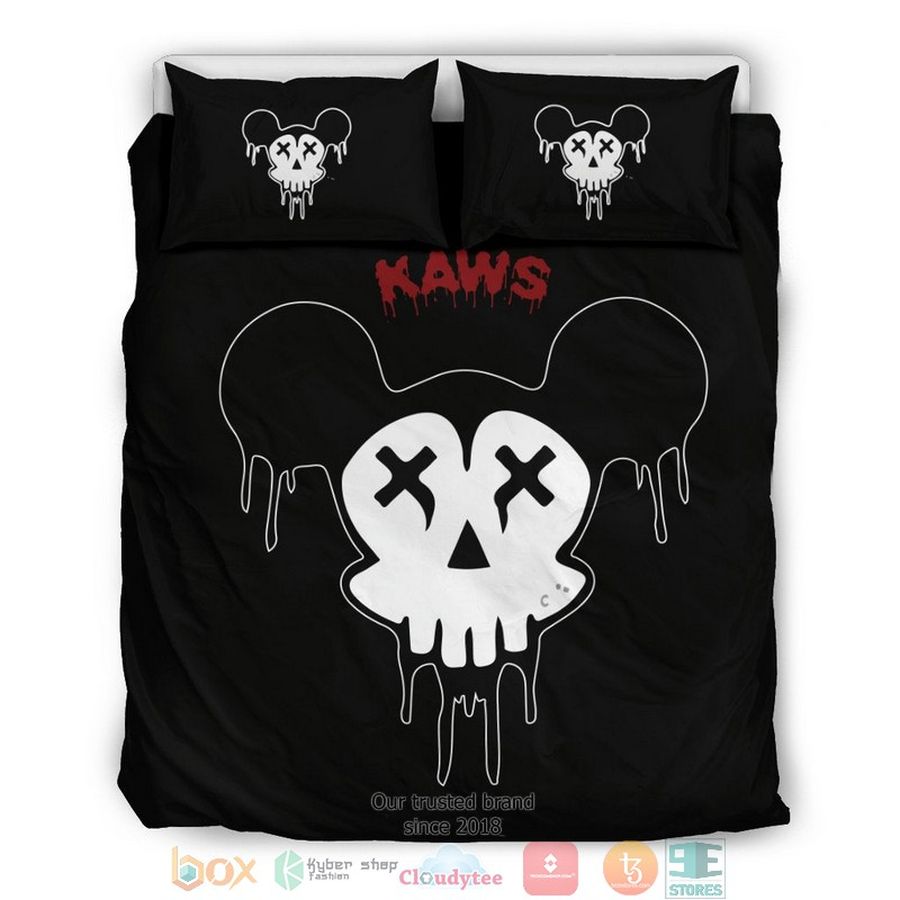 Mickey Halloween Kaws Black Bedding Set – LIMITED EDITION