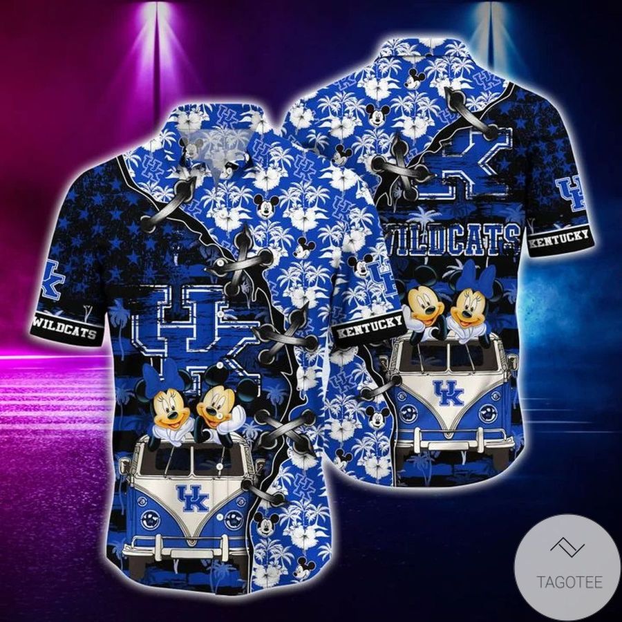 Mickey Mouse Kentucky Wildcats Hawaiian Shirt