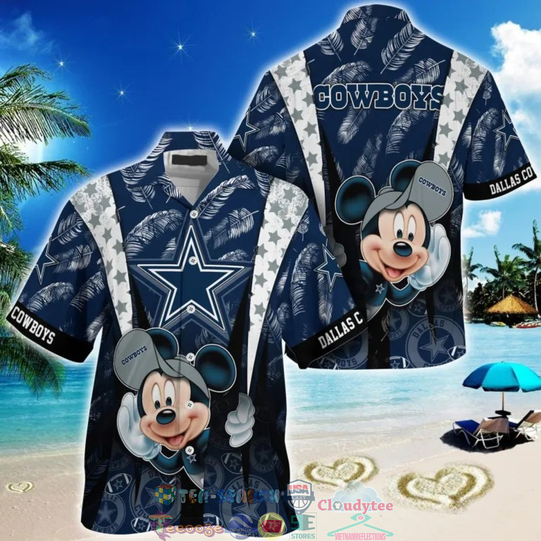 Mickey Mouse NFL Dallas Cowboys Hat Tropical Hawaiian Shirt – Saleoff