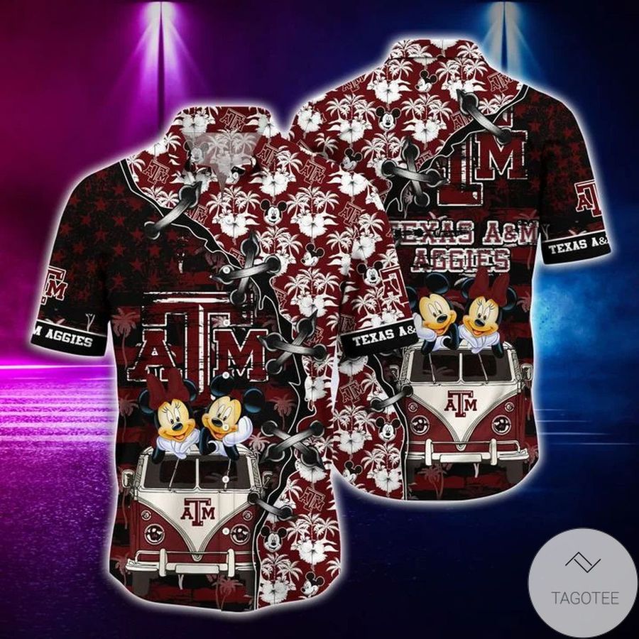 Mickey Mouse Texas A 038;m Aggies Hawaiian Shirt