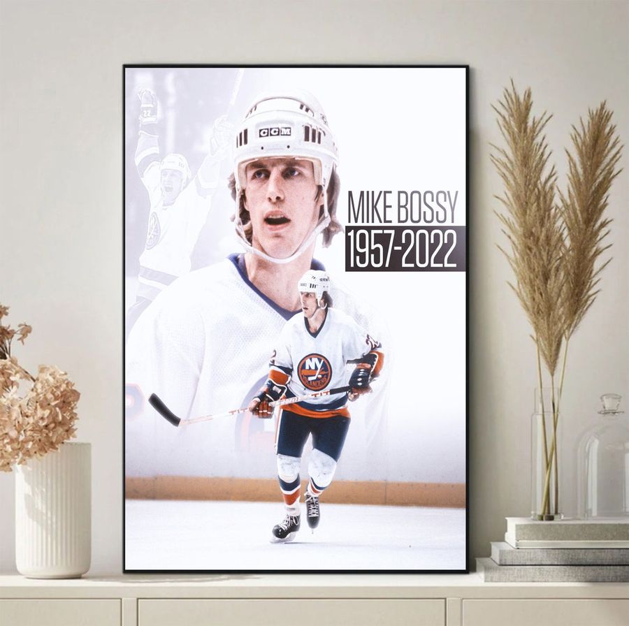 Mike Bossy Poster, RIP Mike Bossy 1957 2022, Thank You for The Memories Mike Bossy, Hall of Famer Mike Bossy Poster Wall Art Print