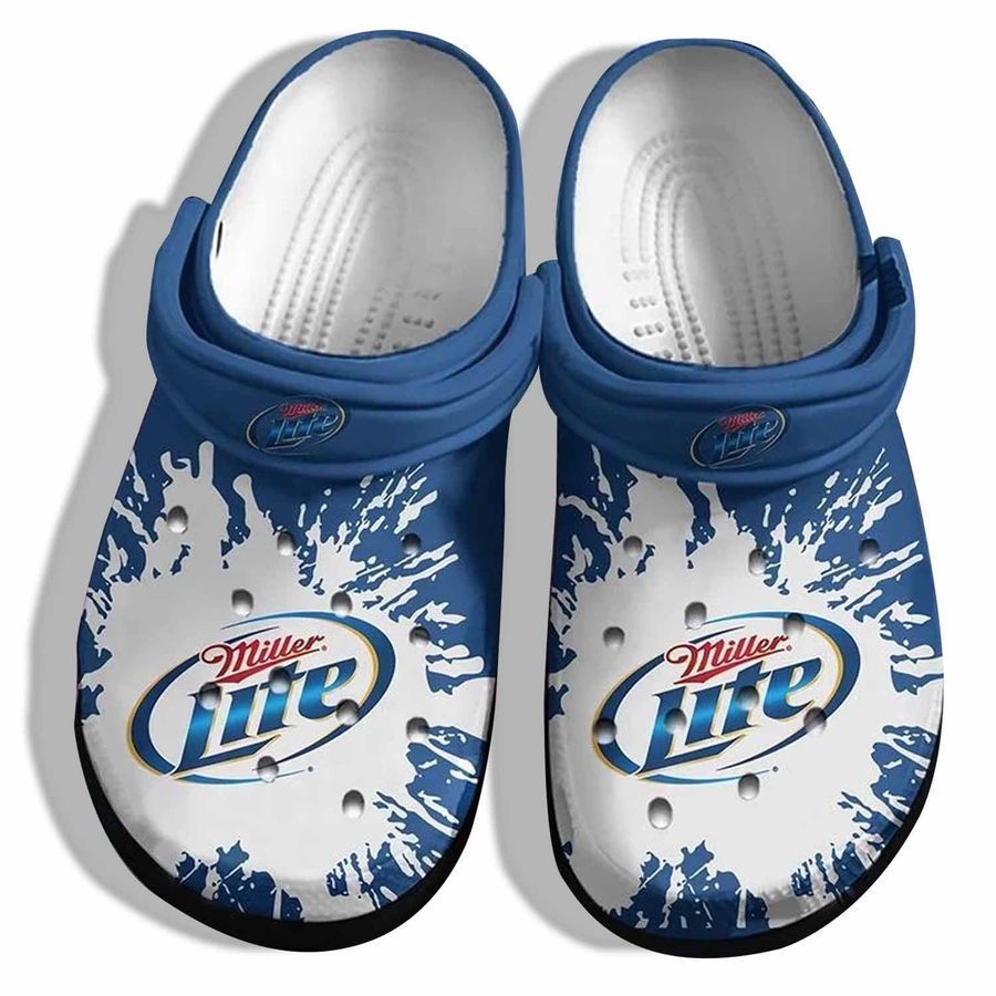 Miller Lite Custom Crocs Shoes Clogs Fathers Day Funny Gifts - Miller Lite Outdoor Shoe Gifts For Men Women