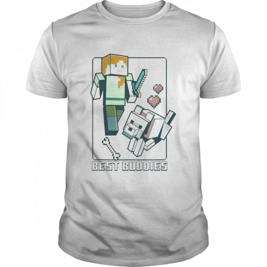 Minecraft Alex and Wolf Best Buddies T-Shirt