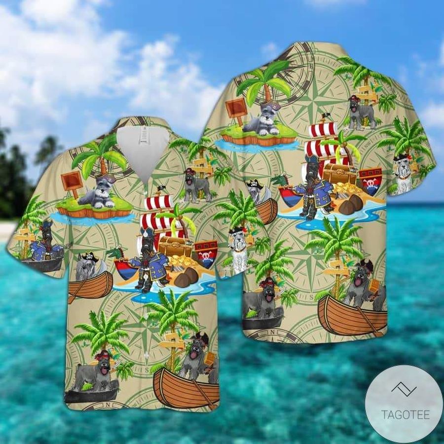 Miniature Schnauzer Pirates Hawaiian Shirt