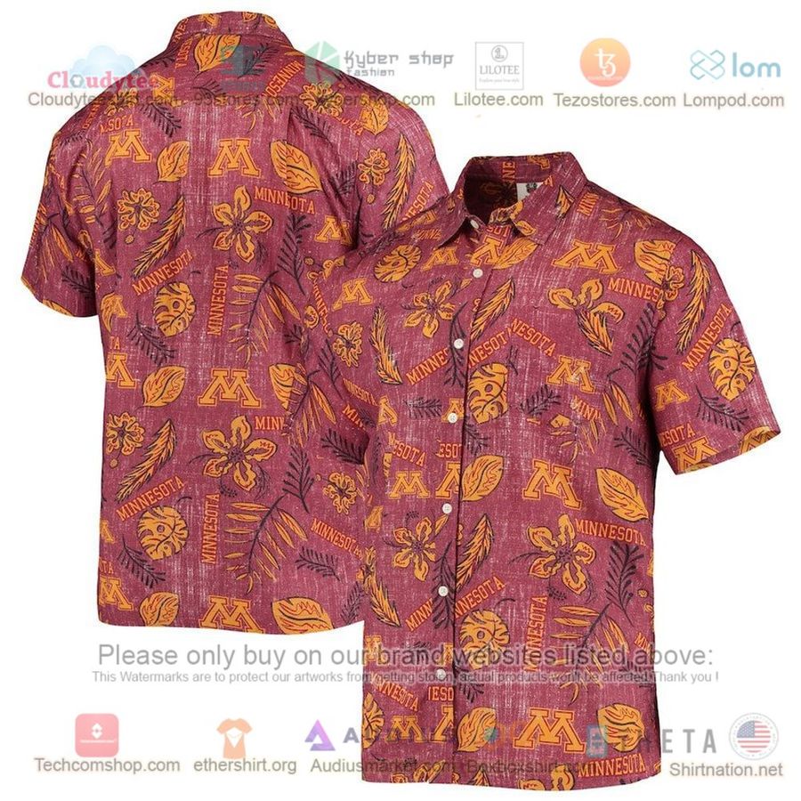 Minnesota Golden Gophers Maroon Floral Hawaiian Shirt – LIMITED EDITION