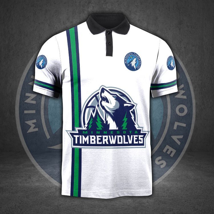 Minnesota Timberwolves #50859 All Print 3d Polo T-shirt All Over Print Shirt 3d T-shirt