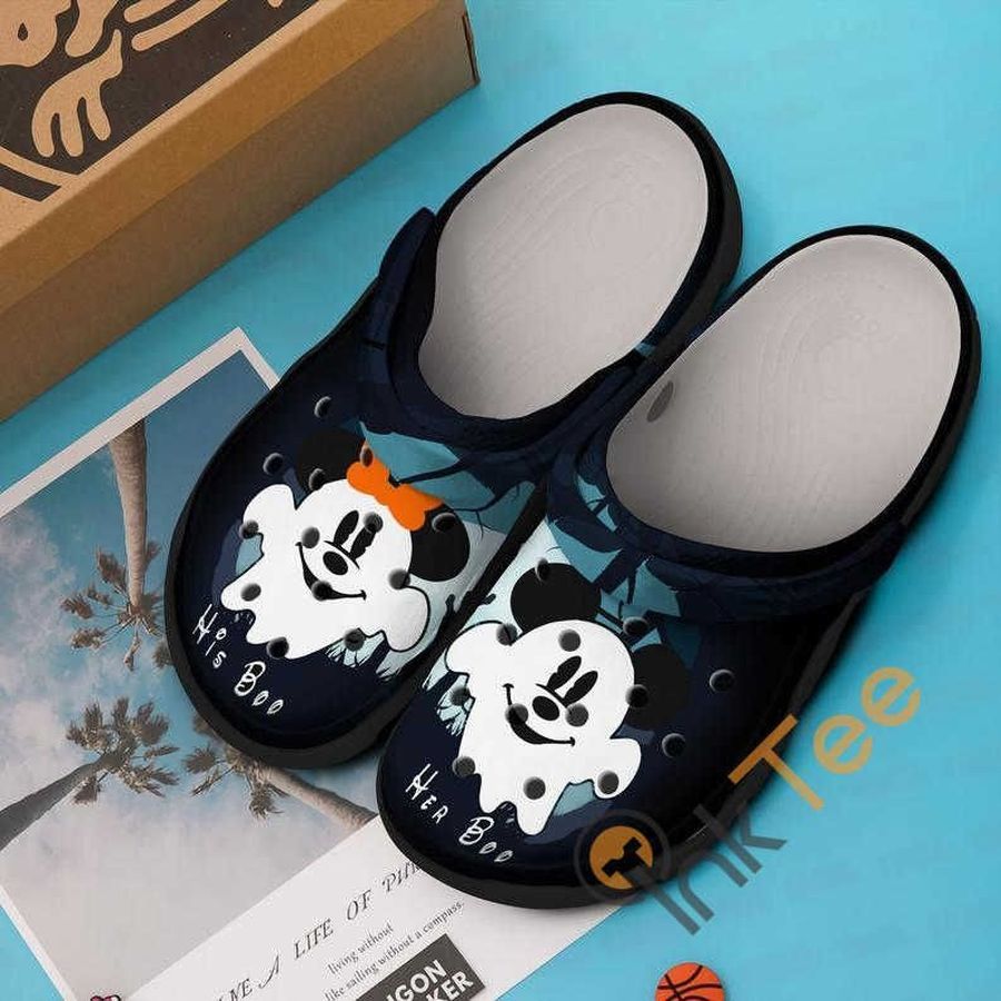 Minnie And Mickey Mouse Couple Boo Crocs Clog Shoes
