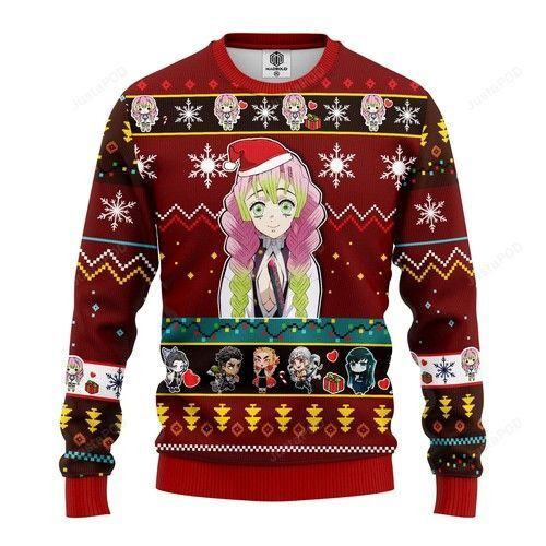 Mitsuri Kanroji Demon Slayer For Anime Lovers Ugly Christmas Sweater