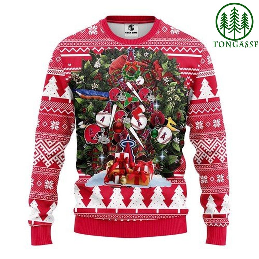 Mlb Los Angeles Angels Tree Christmas Ugly Sweater