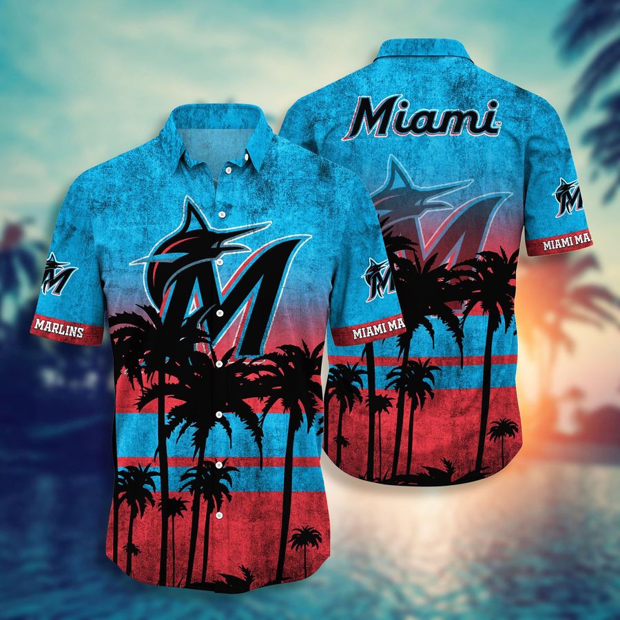 MLB Miami Marlins New Design T-shirt Hawaiian Shirt and Shorts