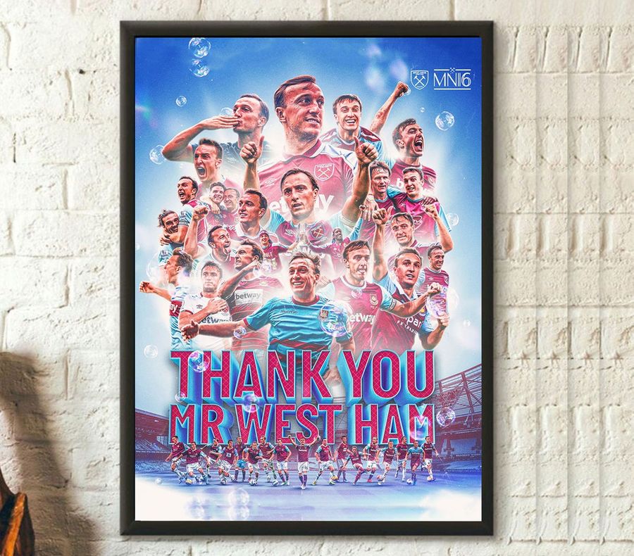 MN16 Thank West Ham Poster, Thank You Mr West Ham Poster,  West Ham United Team Rice,  Thank West Ham Poster, West Ham United Poster Canvas