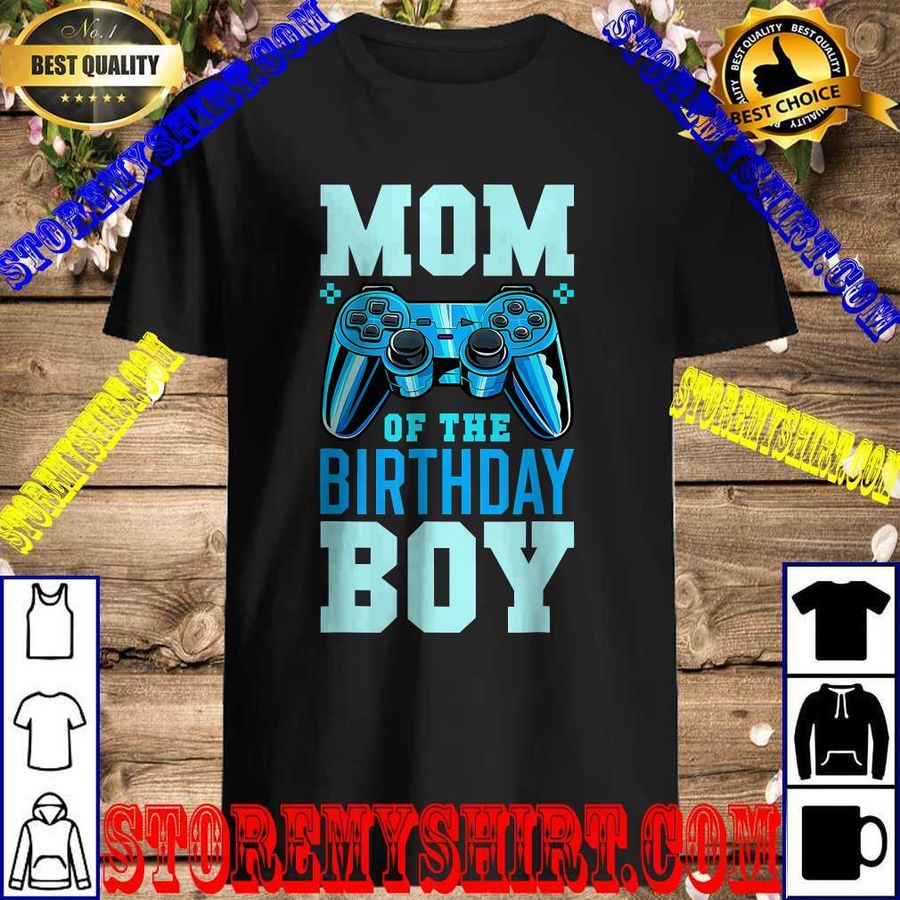 Mom of the Birthday Boy Matching Video Gamer Birthday Party T-Shirt