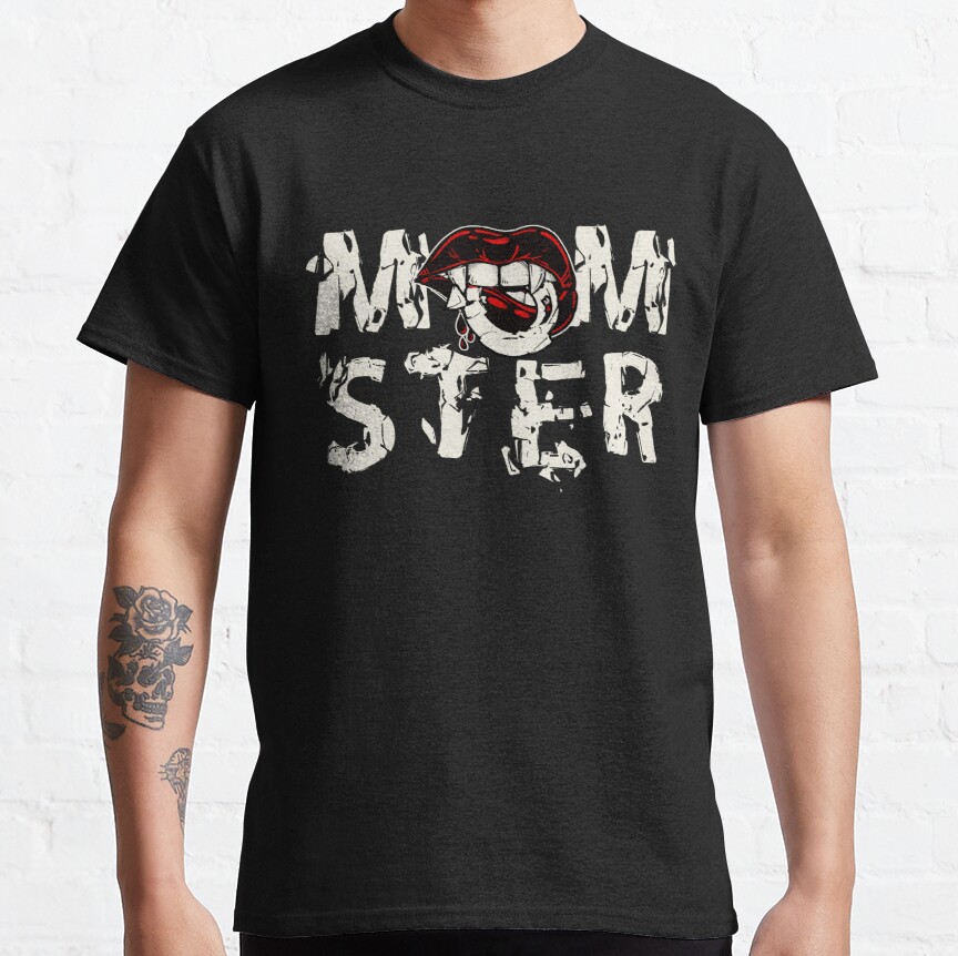 Momster Shirt, Emo Mom Shirt, Halloween Shirt For Mom, Funny Shirt, Momster Halloween Shirt, Women's Halloween Shirt, Halloween Costume Classic T-Shirt