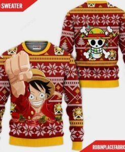 Monkey Luffy One Piece Ugly Christmas Sweater All Over Print