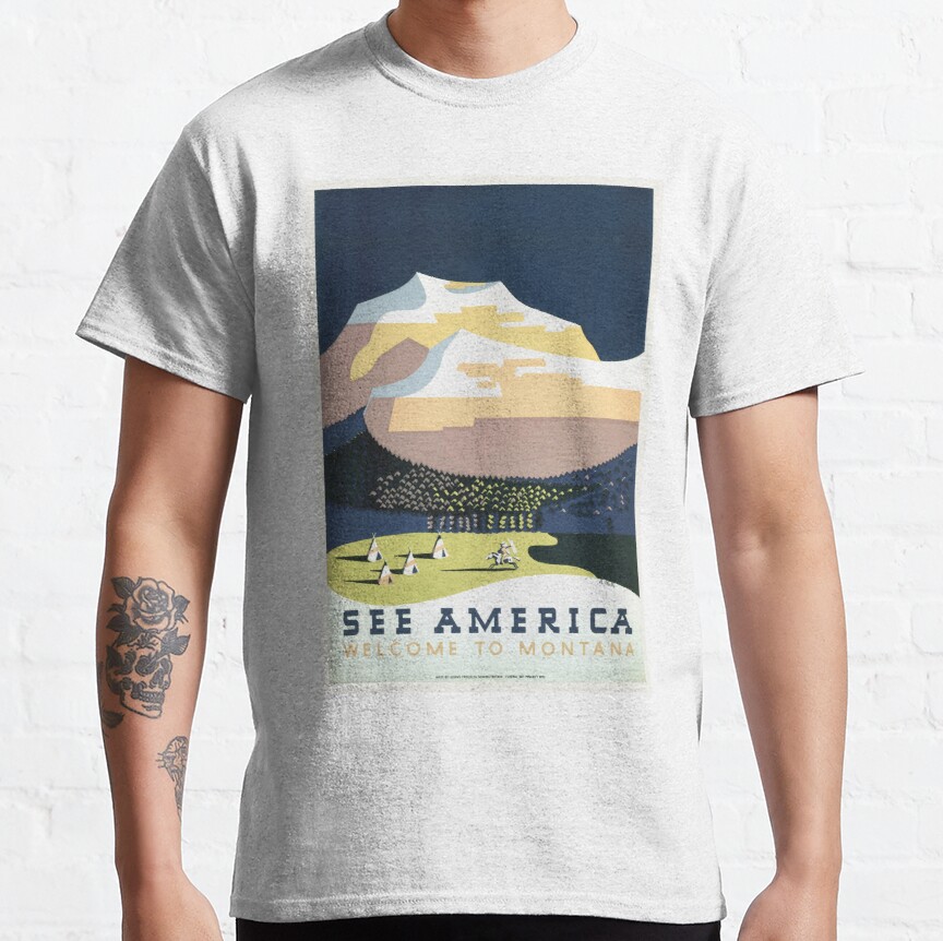 Montana - Vintage Travel Advertising Print Classic T-Shirt