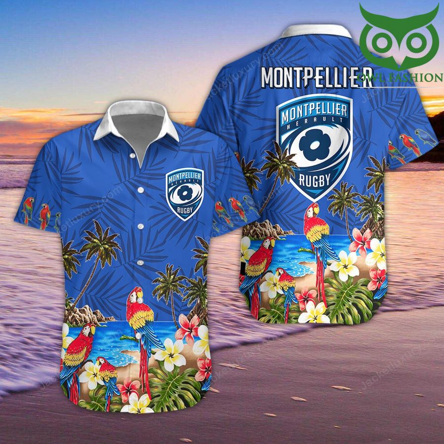 Montpellier Herault Rugby Hawaiian Shirt Hawaiian Shirt and short Shortsleeve summer