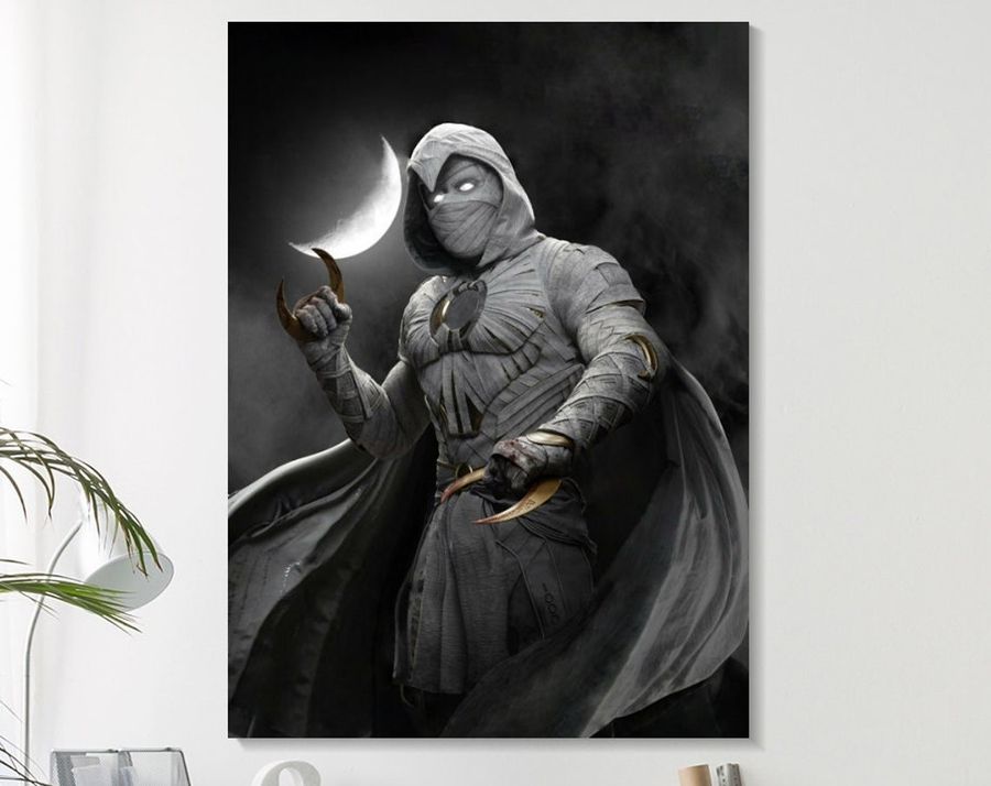 Moon Knight Canvas, Moon Knight Poster, Moon Knight Print, Movie Poster, Canvas Movie Fan Gift, Moon Knight Wall Decor