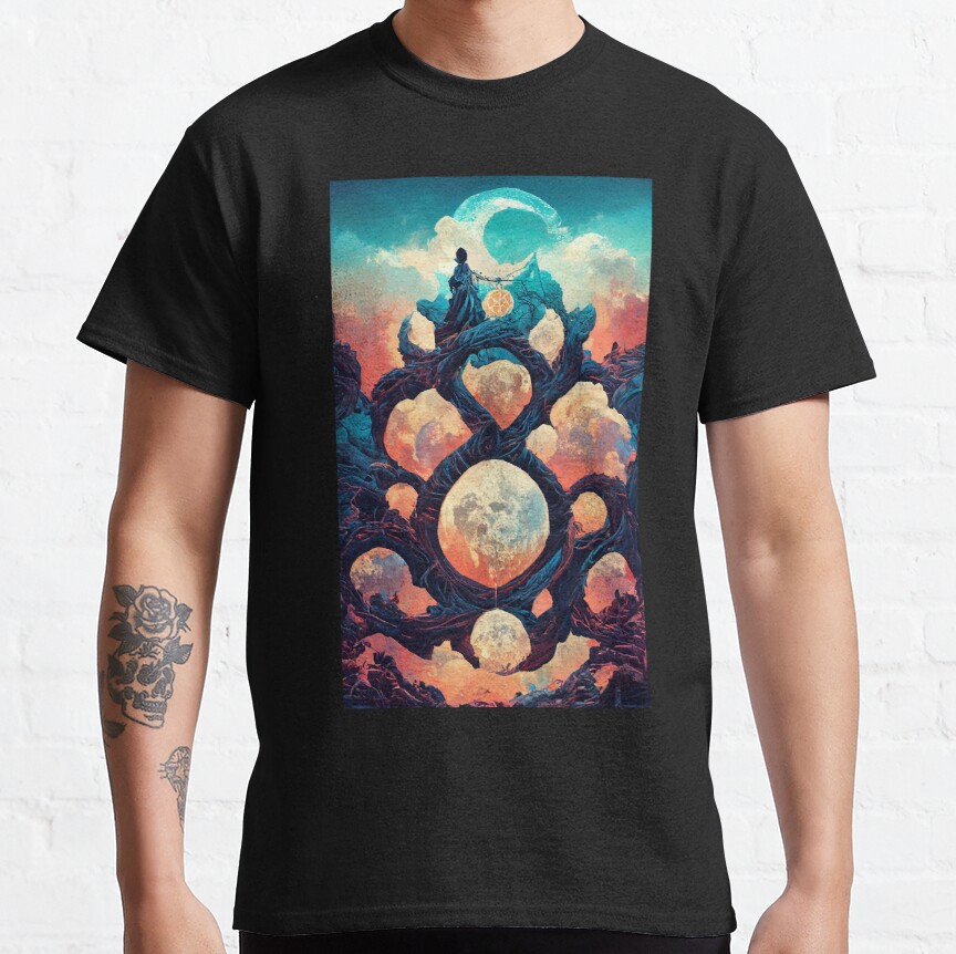 Moon Tarot Art Vintage Lover Classic T-Shirt