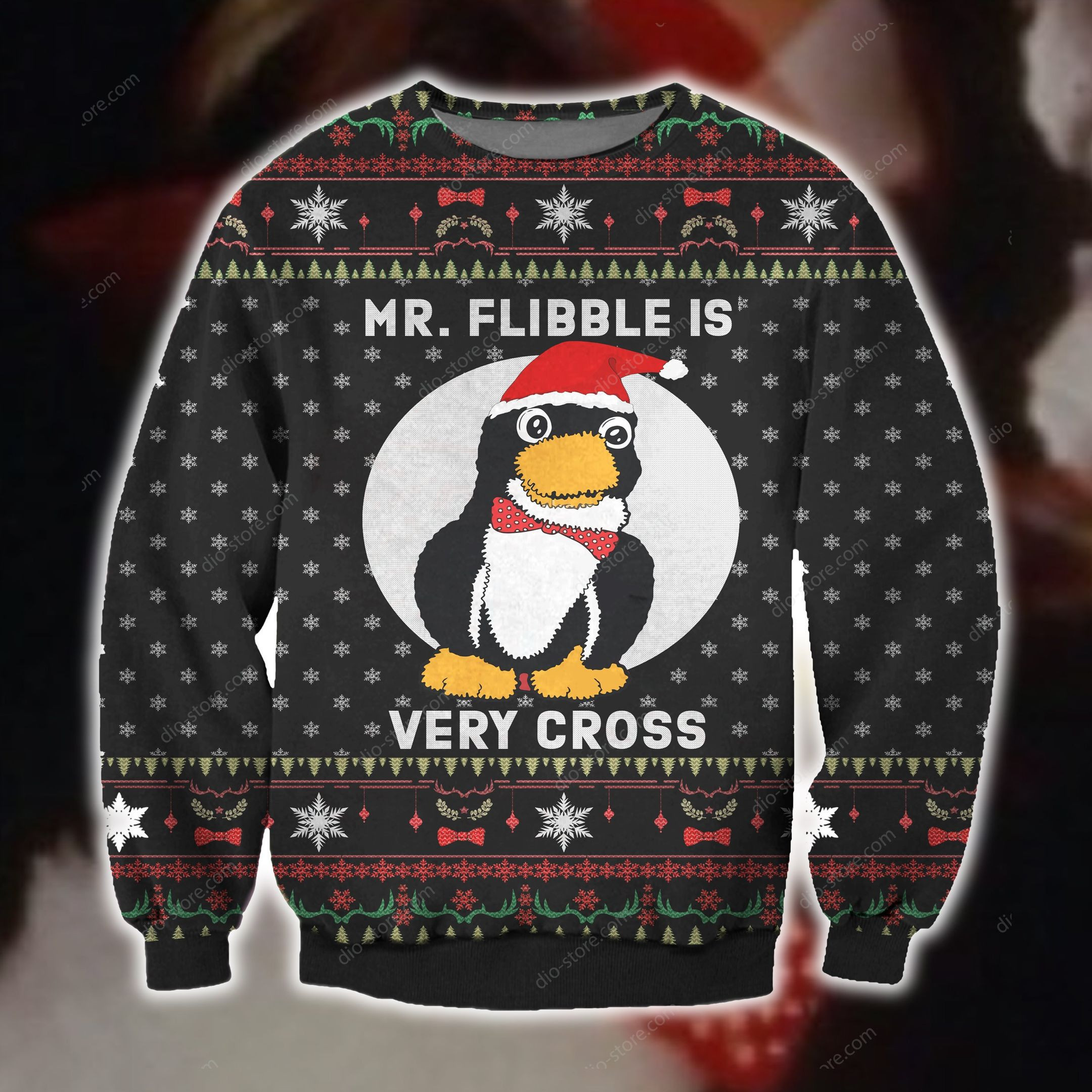 Mr Flibble Ugly Christmas Sweater All Over Print Sweatshirt Ugly