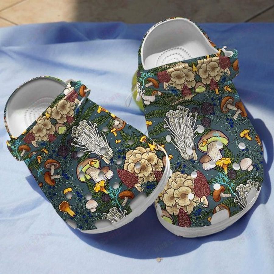 Mushroom Adults Kids Crocs Crocband Clog Shoes For Men Women Ht