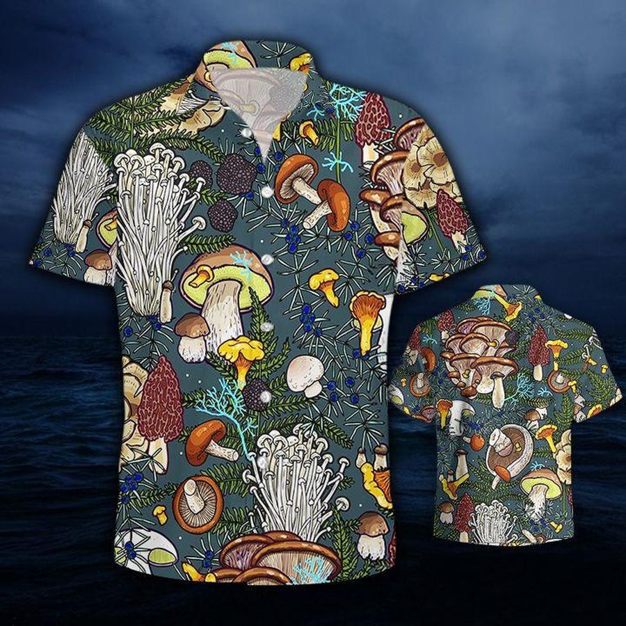 Mushroom Hawaiian Shirt Pre10612, Hawaiian shirt, beach shorts, One-Piece Swimsuit, Polo shirt, funny shirts, gift shirts, Graphic Tee