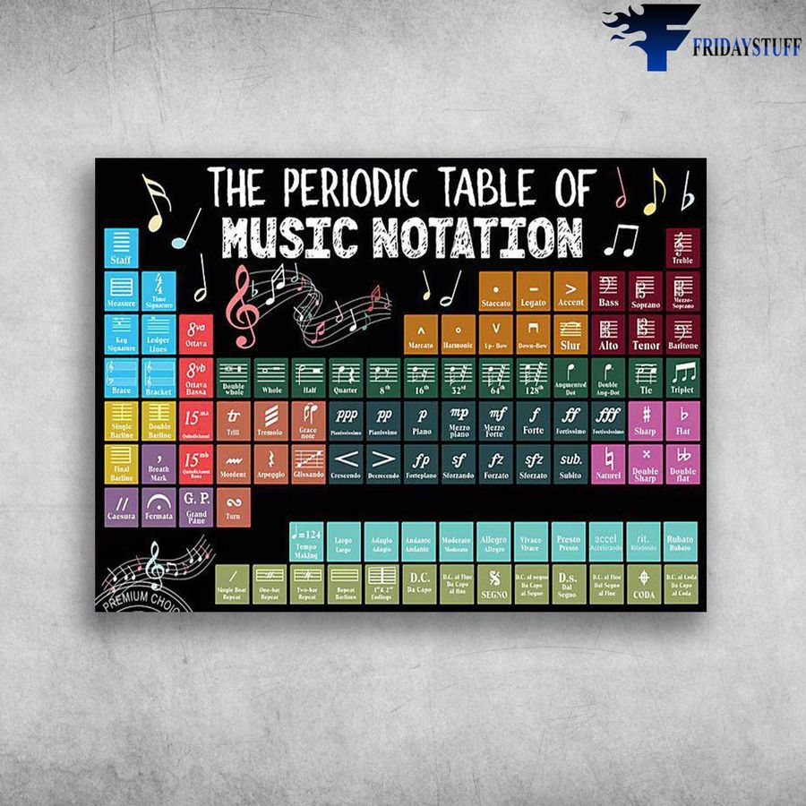 Music Class, Back To School – The Periodic Table Of Music Notation