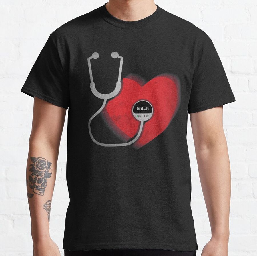 Music Songs Style Genre, Heart Beating for Baila Classic T-Shirt