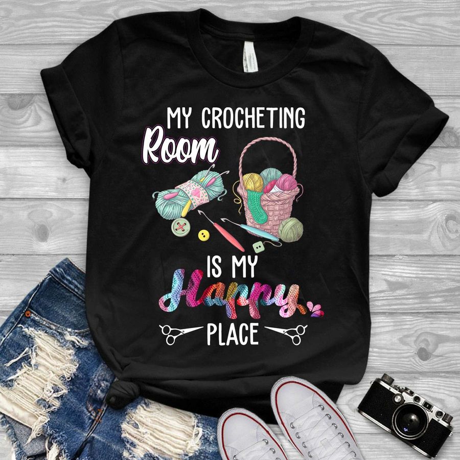 My crocheting room is my happy place – Crocheting office, happy when crocheting