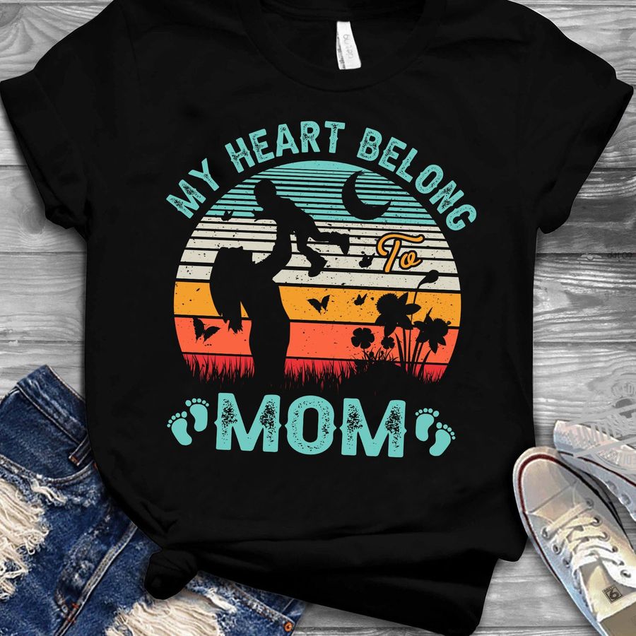 My heart belong to mom vintage shirt