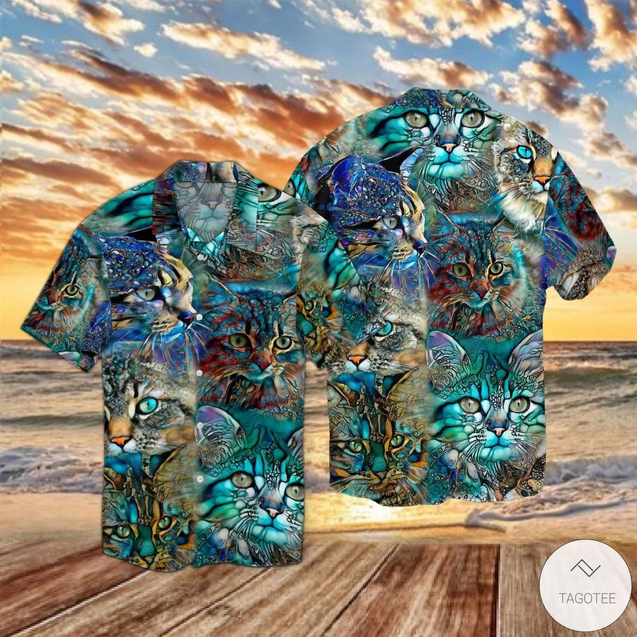Mystery Cats Hawaiian Shirt