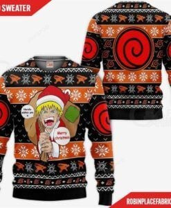 Naruto Badge Uzumaki Clan Ugly Christmas Sweater Ugly Sweater Christmas
