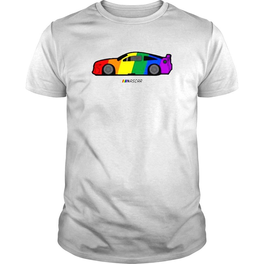 Nascar Checkered Rainbow Flag Car Shirt