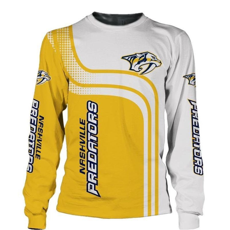 Nashville Predators Sweatshirt 3D Long Sleeve Crew Neck Custom