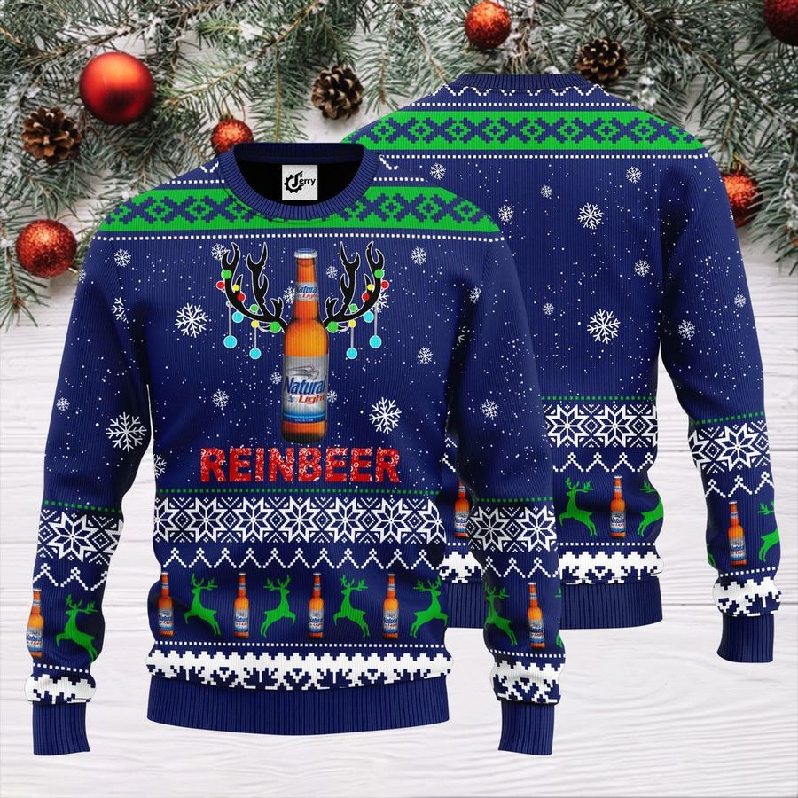 Natural Light Reinbeer Christmas Sweater