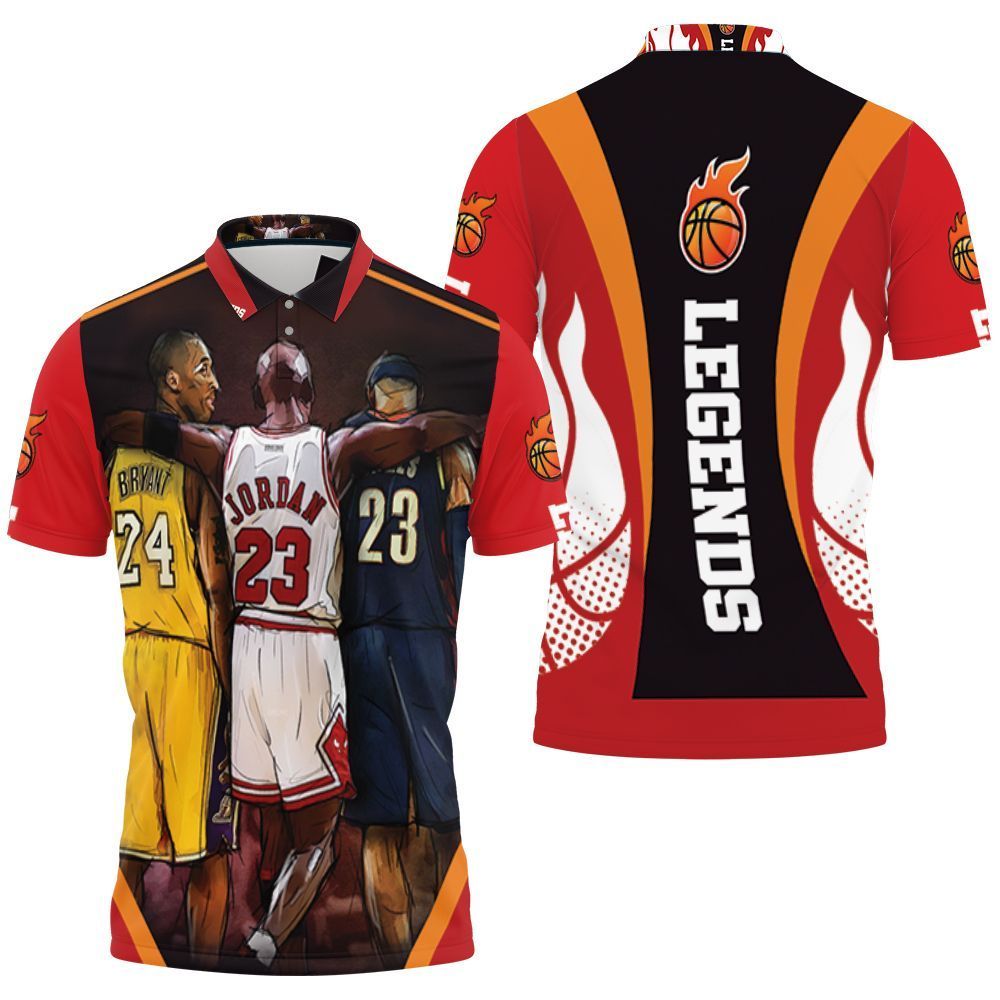 Nba Legend Michael Jordan Kobe Bryant King James 3d Polo Shirt Jersey All Over Print Shirt 3d T-shirt