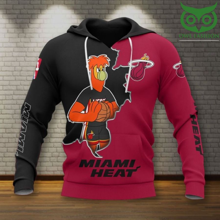 NBA Miami Heat Burnie mascot 3D shirt for basketball fans
