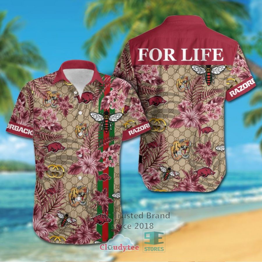 NCAA Arkansas Razorbacks Gucci Hawaiian Shirt, Short – LIMITED EDITION