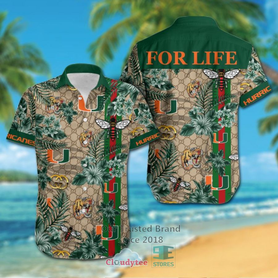 NCAA Miami Hurricanes Gucci Hawaiian Shirt, Short – LIMITED EDITION