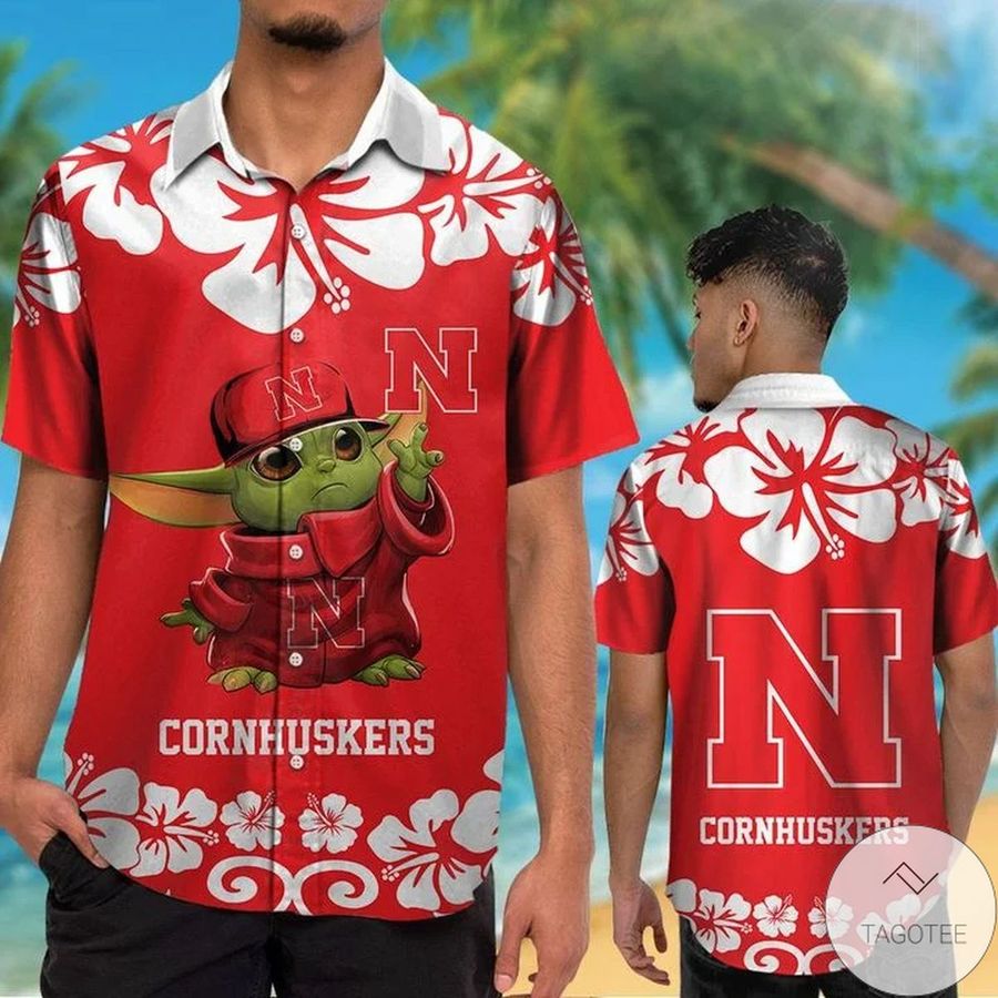 Nebraska Cornhuskers Baby Yoda Hawaiian Shirt