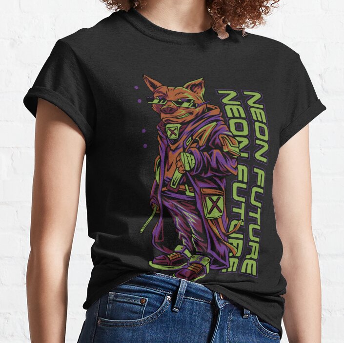 Neon Future - Cool Dog Classic T-Shirt