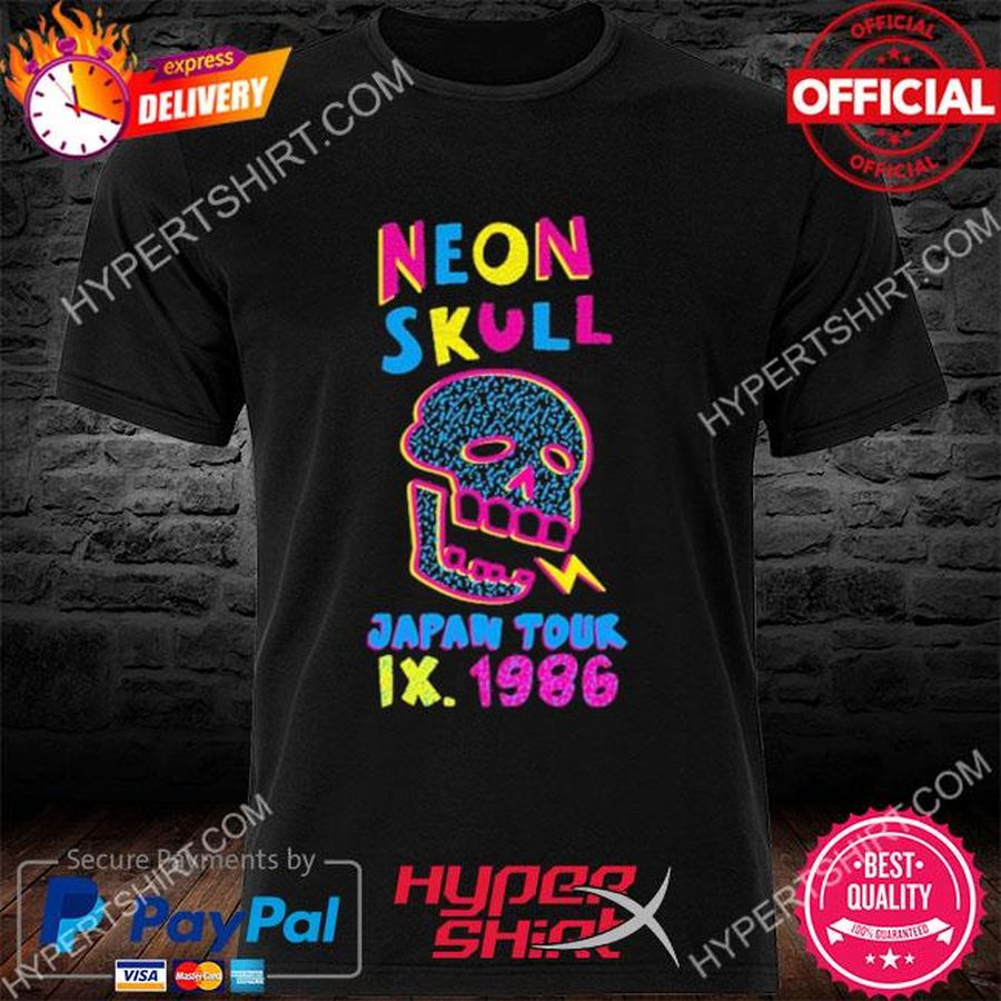 Neon Skull Japan Tour Ix 1986 Shirt