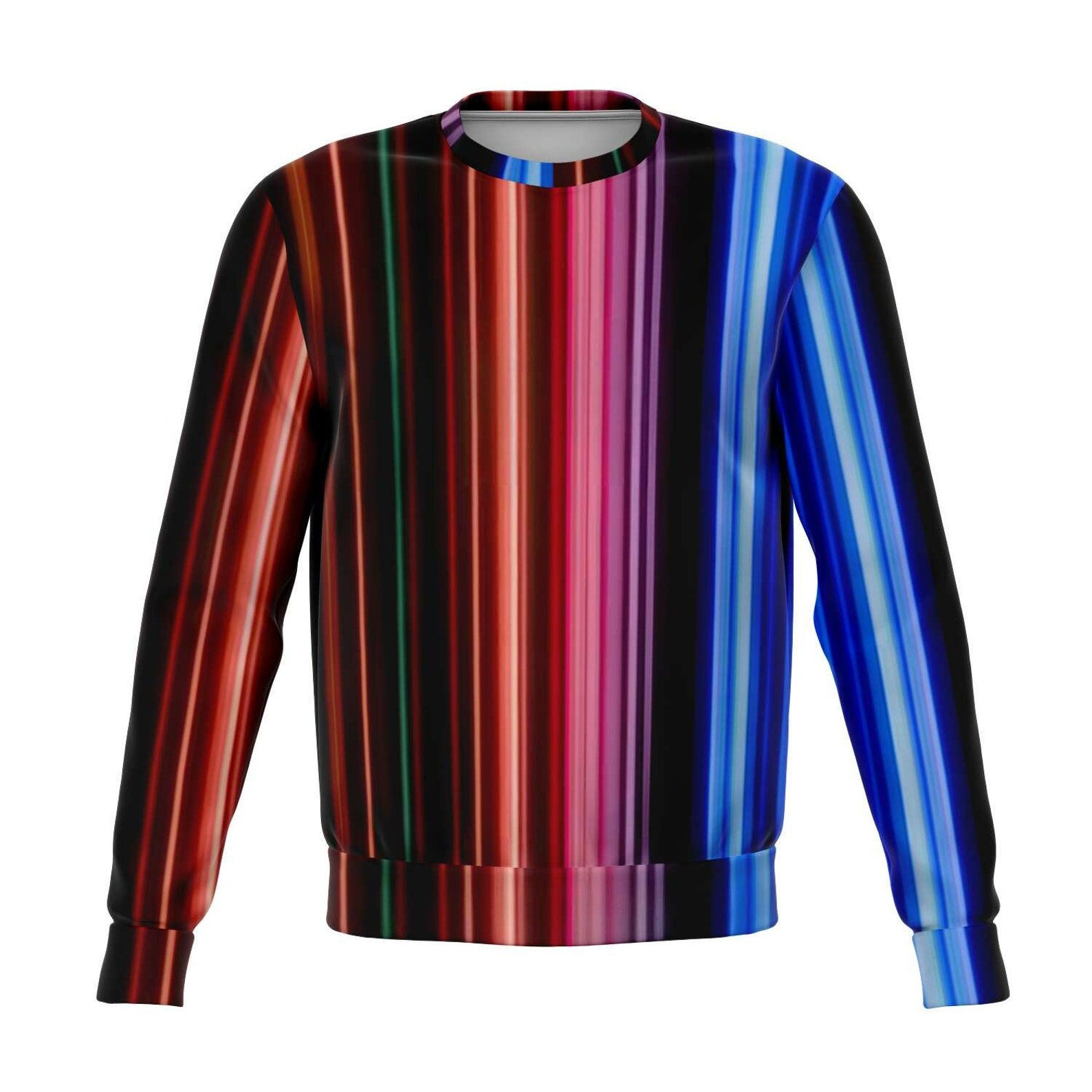 Neon Stripes Ugly Christmas Sweater All Over Print Sweatshirt Ugly