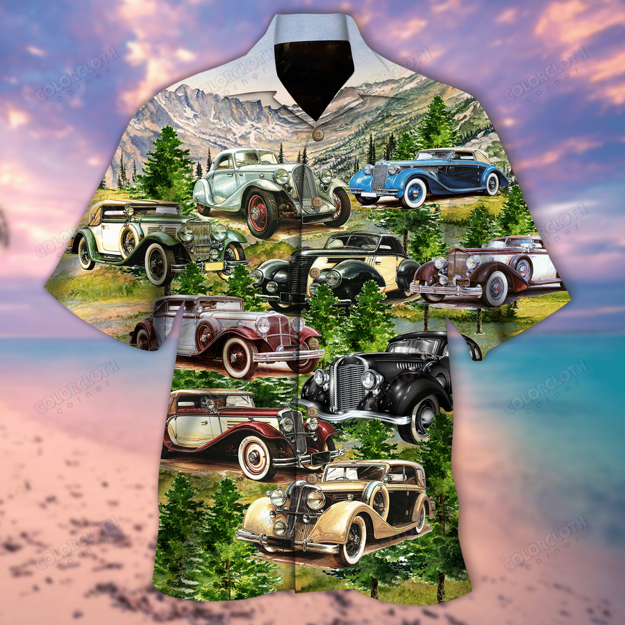 Never Old Always Classic Car Hot Rod Hawaiian Shirt RE.png